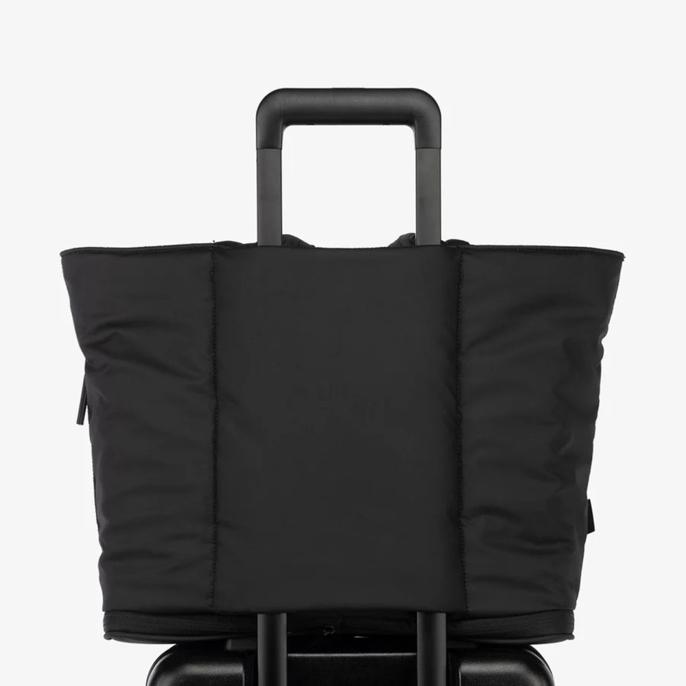 Luka Expandable Laptop Tote in Matte Black